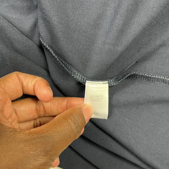 J.Jill Wearever Sleeveless Midi Dress Navy Blue Travel Knit Minimalist NWT SP - Picture 8 of 11